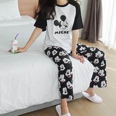 핑크시슬리 여성용 SET/미키블랙 나그랑 홈 트레이닝세트