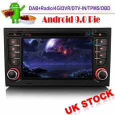 안 드 로이드 9.0 자동차 gps 토 nav dvd 플레이어 dab + autoradio 4g 자동차 스테레오 obd 블루투스 아우디 a4 s4 rs4 RNS E 좌석 exeo, 1개