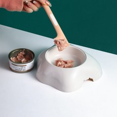 반려동물 캔 통조림 맞춤 스푼 강아지 고양이 먹이 숟가락 수저, B) 그레이, 1개