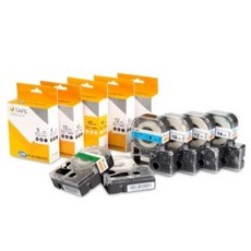 아트박스/로드메일코리아 LMK-1000 정품 라벨테이프 14mm 사이즈, 14MKW(검정 흰색)