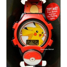 Pokemon Pikachu Watch Kids Boys Girls Digital Wristwatch Lights Reloj Gift New