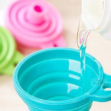 웰테 디자인 실리콘 접이식 깔때기 쌀소분깔때기, 1개