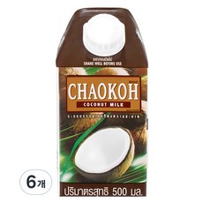 차오코 코코넛밀크, 6개, 500ml