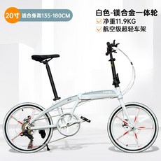 바이크스시티 티티카카 자전거 트라이폴드 올리에어, 4.흰색 22인치 일체형 휠, 22인치
