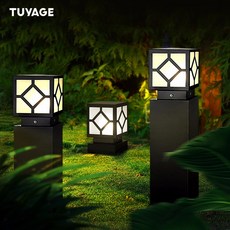 투야 칸 TUYAGE 태양열 잔디밭 스퀘어 유러피안 모즈 정원등 꽃자수원 외, 태양열 타입 -600mm 하이 (투톤