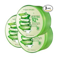 일본직발송 6. 【정규품】【3개】네이처 리퍼블릭 NATURE REPUBLIC 알로에 수딩 젤 92% 알로에 베라 공식, 3개