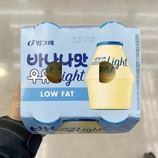 빙그레 빙그레 바나나 우유 (라이트) 240ml x 4 x 2개, 960ml