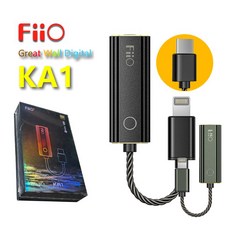 Fiio KA1 Lightning USB DAC DSD512 헤드폰 증폭기 HD 음악 디코더 실제 사진, KA1 Type-c(검정색) - fiioka2