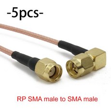 SMA to SMARP SMA 수 플러그 및 암 잭 커넥터 안테나 익스텐션 점퍼 RF 케이블 피그테일 어댑터 케이블 RG316 와이파이 3G 4G 용, 5개, 없음, 163) RPSMAJ-SMAJW5PCS - 80CM