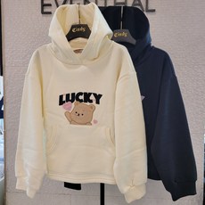  신디키즈 23년 겨울신상품!! 활동적인 아이들의 겨울나기에 예쁘다고 사랑받는 캥거루 주머니가 있는 달몽이가 사랑스러운~~ 달꼼 귀달이 기모 후디 CIMH23T02-7954 