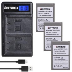 4Pc 2000mAh PS BLS5 BLS50 배터리 USB 듀얼 충전기 올림푸스 BLS 5 E PL7 E PM2 OM D II 스타일러스