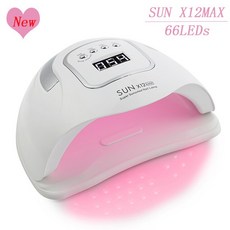 네일 드라이기 SUN X5 플러스 건조기 UV LED 램프 젤 폴리시 경화 바닥 30 60 99s 타이머 LCD 디스플레이 매니큐어 54W 램프, 1개, SUN X12 MAX+UK