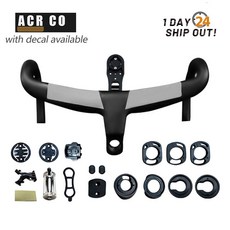  에어로 핸들바 자전거 로드 일체형 드롭바 픽시 2023 top acr co 5d carbon road bicylce 28.6mm 내부 라우팅 케이블 통합 (스페이서 스템 부품, 400x120mm, 1개 