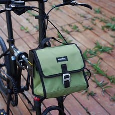 브롬톤 자전거가방 마하 RB01 미니벨로 용품 캐리어블럭 백, 카키 + 5mm 브라켓, 1개