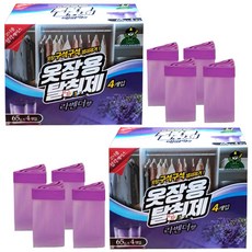 산도깨비 옷장용 탈취제(라벤더향) 65gX4개입, 260g, 2개