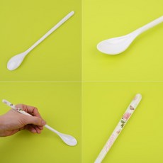 swoo 카페 가정 사무실 플라스틱 긴 롱 커피 티 스푼 2p, 2개