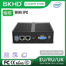 BKHD 미니 소형 PC IPC 산업용 컴퓨터 인텔 셀러론 프로세서 N2810 N2840 N2940 J1900 2 LAN 2 COM USB3.0 OEM ODM manumtor, 15.No RAM No SSD - J1900 - UK