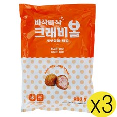 아쿠아링크 크래비볼 게맛살튀김 게맛살볼, 3개, 900g