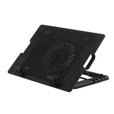 VHAPPY 노트북 냉각 패드 휴대용 슬림 노트북 냉각 스탠드 홀더 라이저 2 USB 포트 14-17 노트북 노트북 (블랙), 본상품선택
