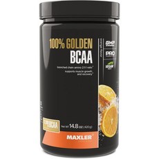 BCAA 파우더 근육 운동 후 음료 6g Bean BCAAs 아미노산 60인분 오렌지, 오렌지색, 14.8온스(1개 팩), 1개 - 실크아미노산파우더