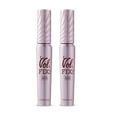 에뛰드하우스 래쉬펌 볼륨픽스 마스카라 8g, 브라운, 2개