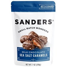 Sanders 파인 초콜릿 밀크 씨 솔트 캐러멜 파우치 - 198.4g(7oz), 1개, 198g - 샌더스