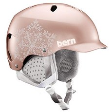 BERN - Women's Winter Lenox EPS Snow Helmet-B07F6VD1DD, Satin Rose Gold Snowflake / Small