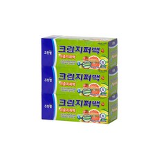 크린랩 이중 지퍼백 18X20cm 50매(소), 소(S), 50매입, 3개