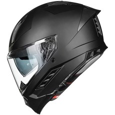 ILM 오토바이 풀 페이스 헬멧 DOT ECE 남성용 여성용 듀얼 바이저 핀록 인서트 스트리트 레이싱 헬멧 Cascos para Motos 모델 MF568 (매트 블랙 M), XX-Large, 매트 블랙