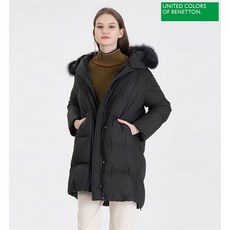 베네통 폭스퍼 롱 덕다운 점퍼 BAPD82861 DG