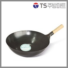 북경 후라이팬 - 나무손잡이 중국집 중화팬 중국팬, 45cm, 1개