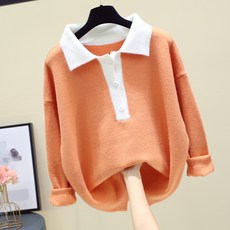 심쿵패션 데일리 캠퍼스 폴로넥 루즈핏 풀오버 어텀니트