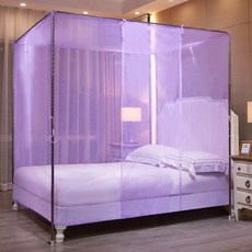 싱글 도어 모기장 가구 1 5 M 침실 8M 바닥 0 브래킷 더블 오래된, 1 Suitable for [1.0 m wide X2, 7 Purple super dense [without, 1개