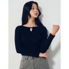 에잇세컨즈 블랙 리본 스트랩 니트 (350951IQ15)