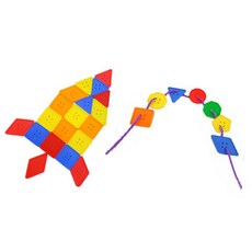 단추 실꿰기 블럭 유아 소근육 집콕놀이 교구 5세 6세