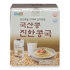 정식품 국산콩 진한콩국 950ml X 4, 4개