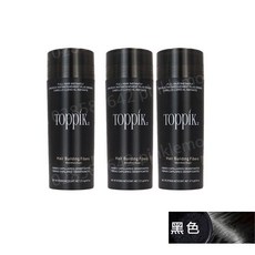 흑채 스페레이 Toppik 대용량 27.5g x 2개 3개, A. 검은색 3병