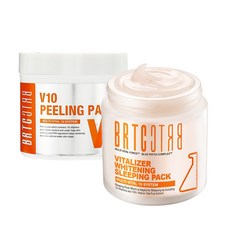 BRTC V10 필링 패드 80EA(165ml) & 바이탈라이저 화이트닝 슬리핑팩 100ml +사은품 증정, 1set, 165ml