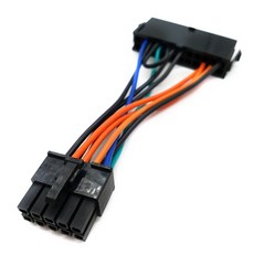 18AWG 24PIN ~ 10PIN ATX 전원 공급 장치 어댑터 IBM 10cm DURA 용 레노버 케이블, 1개