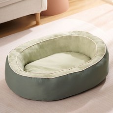 반려동물 펫 강아지 쿠션, 라이트 그린 분리 및 세탁 가능, 중형 5kg 이내, 1개