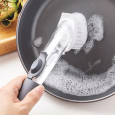 투헤드 긴손잡이 세제통 일체형 청소솔 심플 수세미 브러쉬 브러시 틈새 툴