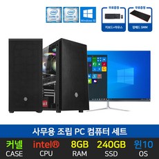 사무용 가정용 조립 PC 윈도우10 데스크탑 본체 8GB SSD 240GB 윈도우10, 02. G6900 세트 - g6900