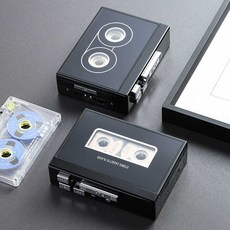 카세트플레이어 블루투스 휴대용 스피커 테이프, 상세페이지 참고, 블랙 K860 A+이어폰+전원