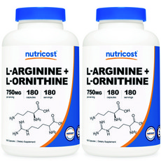 뉴트리코스트 L-아르기닌 + L-오르니틴 750mg 캡슐, 180캡슐, 2개