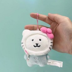 칼노 먼작귀 농담곰 치이카와 x 산리오 공동 콜라보 인형 키링 멜로디 우사기 키티 담곰이, 헬로키티, 1개