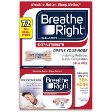 Breathe Right 코골이 방지 코밴드 테이프 72 Count 2박스, 2개