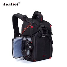 캐논 니콘 소니 A6000카메라/비디오백 를 위한 레인 커버로 제리어트 Large Dslr Camera Bag Case Backpack Laptop 슬링 디지털 파티션 방수, 01 black