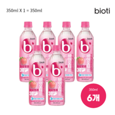 바이오티 마시는 프리바이오틱스 피치핑크, 350ml, 6개