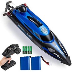 XZOLMO 원격 제어 보트-성인용 어린 이용 RC 보트 수영장과 호 수용 조명이있는 22mph 2.4Ghz 고속 레이, Blue_One Size, Blue_One Size, Blue