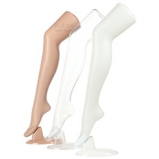 다용도 전시용 스타킹 레깅스 다리마네킹 받침대, 화이트 다리